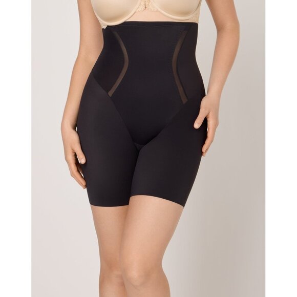 Maidenform High Waist Thigh Slimmer Shapewear Smoothing Black Size L MSRP $54 - Picture 1 of 7